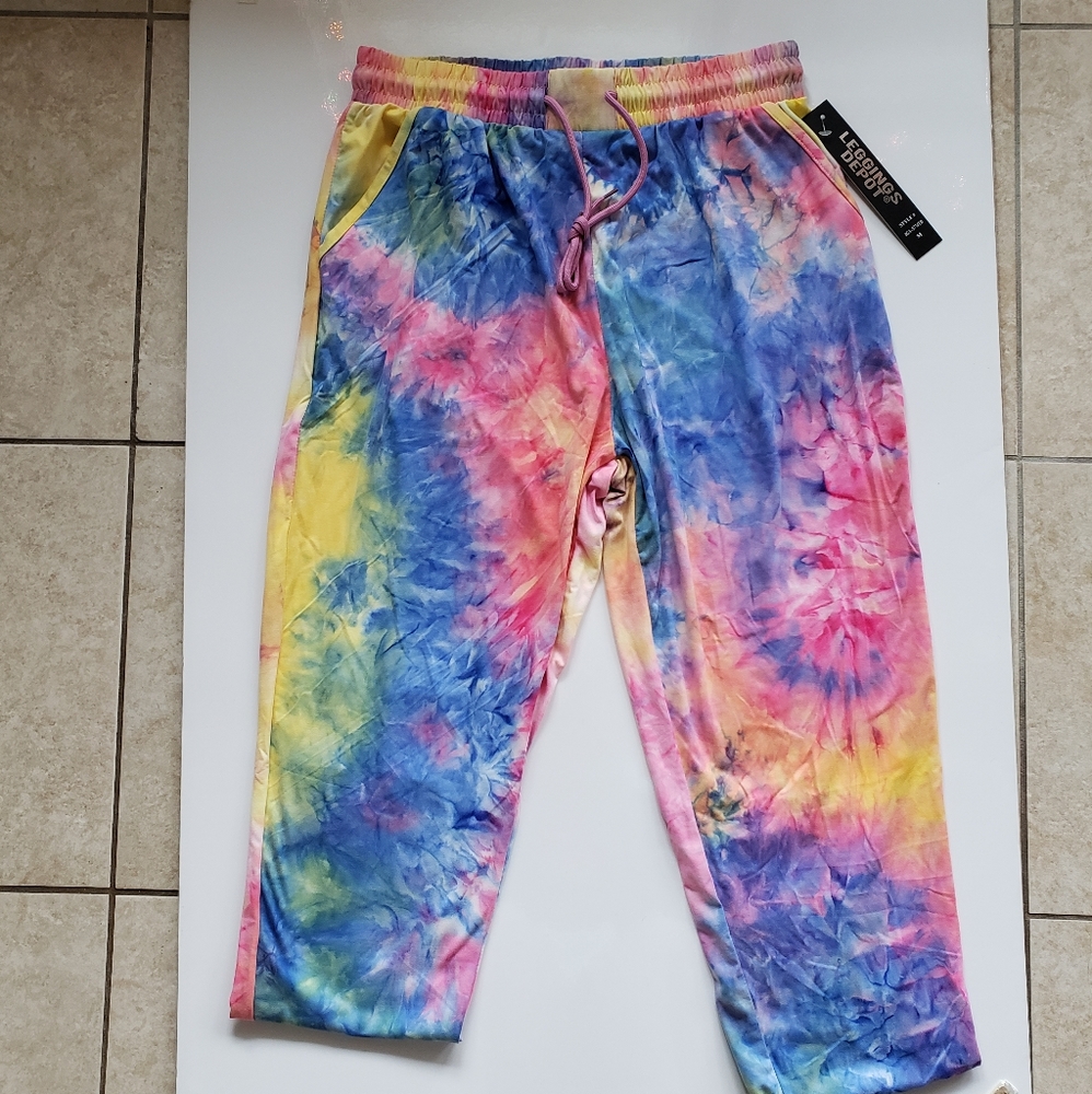 Rainbow Tye Dye Jogger Pants